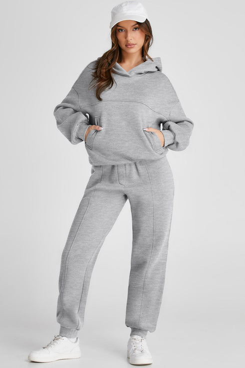 'Nyssa' Long Sleeve Hoodie and Pants Activewear Set - Celes Fashion
